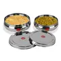 Sumeet Stainless Steel Belly Shape Flat Canisters/Puri Dabba Size - No. 12 (2 LTR - 20.5cm Dia) & No. 13 (2.5Ltr - 23Cm Dia), 3 image