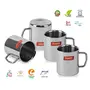SUMEET Stainless Steel Coffee Mug - 4 Pieces Silver 210 ml, 4 image