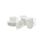 Clay Craft Marble Finish Cup & Saucer Set of 12 ( 6 Cups + 6 Saucers) - 180 ml Each (White), 3 image