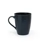 Clay Craft Striped Navy Fine Ceramic Milk/Coffee Mug - 340 ml Each - 2Pc (Navy Stripes - 2 Pcs), 2 image