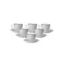 Clay Craft Fine Ceramic 22k Gold Line Cup & Saucer Set of 12 (6 Cups + 6 Saucers) - 180 ml Each (Cup Diamond), 2 image