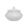 Clay Craft Bone China Basics Handi Big/Dahi Handi/Dahi Pot/Yoghurt Pot/Serving Bowl with Lid (1500 Ml White), 2 image