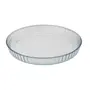 Signoraware Bake 'N' Serve Fluted Bakeware Safe and Oven Safe Glass Dish 1600ml Set of 1 Clear, 3 image