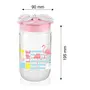 SignoraWare Glass Jar with Handle 1 Litre Set of 2 Pink, 4 image