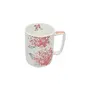 Clay Craft Bloom Series Printed Ceramic Milk Mug (330ml White and Red Medium CC MM1 Bloom BL406), 3 image