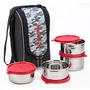 Signoraware Executive Max Fresh Stainless Steel Lunch Box Set Set of 4 Red, 3 image