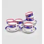 Clay Craft Ceramic Sanjeev Kapoor Noor Cup Saucer Set 200Ml/6.9Cm 12-Pieces Multicolor, 4 image