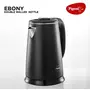 Pigeon Ebony Double Walled Cool Touch Stainless Steel Electric Kettle 1.8 Litre with 1500 Watt boiler for Water milk tea coffee instant noodles soup etc (Black) Large, 3 image