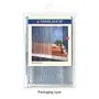 Freelance Krackle PVC Waterproof Bath Shower Bathroom Transparent Curtain with 12 Hooks (Blue 180 Width X 200 Height), 7 image