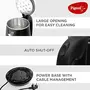 Pigeon Ebony Double Walled Cool Touch Stainless Steel Electric Kettle 1.8 Litre with 1500 Watt boiler for Water milk tea coffee instant noodles soup etc (Black) Large, 5 image