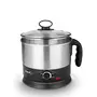 Pigeon Kessel Multipurpose Kettle (12173) 1.2 litres with Stainless Steel Body used for boiling Water and milk Tea Coffee Oats Noodles Soup etc. 600 Watt (Silver)