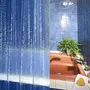 Freelance Krackle PVC Waterproof Bath Shower Bathroom Transparent Curtain with 12 Hooks (Blue 180 Width X 200 Height), 6 image