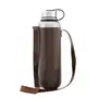 Element Polo Lifetime Vacuum Insulated Hot Cold Stainless Steel Bottle Flask with Removable Leatherette Cover Shoulder Strap (Approx.1.5 Ltrs) (Copper), 2 image