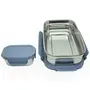 Jaypee Plus Stainless Steel Lunch Box Now Steel Sr- 2 Pieces 900 mlBlue, 7 image