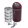 Jaypee Plus Hott Line Plastic Electric Lunch Box with 4 SS Container (Maroon), 6 image