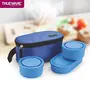 Trueware Brunch 2+1 Insulated Lunch Box with Stainless Steel Inner|Microwave Safe Containers|3 Pack Tiffin Box for Office & School Use- Blue, 4 image