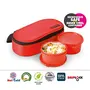 Trueware Nutri Fresh 2-Insulated Stainless Steel Lunch Box -Red|Tiffin Box with Bag for OfficeCollegeSchool, 4 image