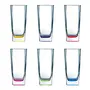Luminarc Sterling Rainbow High Ball Glass Tumbler Set of 6 (330 ml Multicolour), 2 image
