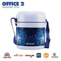 Trueware Office 2 Lunch Box 3 Stainless Steel Containers Tiffin Insulated Lunch Box Outer Plastic Body BPA Free|300 ml x 2 200 ml x 1|-Blue, 6 image