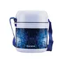 Trueware Office 2 Lunch Box 3 Stainless Steel Containers Tiffin Insulated Lunch Box Outer Plastic Body BPA Free|300 ml x 2 200 ml x 1|-Blue, 2 image