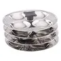 Coconut Stainless Steel Idly Cooker 4-Piece Silver, 12 image