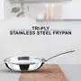 Pringle Triply Stainless Steel Fry Pan 24 cm with Riveted Cast Handle | Induction Base | Cookware | Frying Pan, 4 image