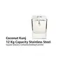 Coconut Kunj - 12 Kg Capacity Stainless Steel Square Grocery Container/Dabba/Canister, 3 image