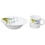 Lavender Opalware Snack Set 5-Pieces White, 2 image