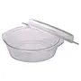 Borosil Glass Casserole Deep Round - Oven And Microwave Safe Serving Bowl With Glass Lid 2.5L, 3 image