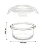 Borosil Icygchls104 Klip N Store Microwave & Oven Safe Glass Storage Container 1 L Rectangle Wi & Icygchrs400 Klip N Store Microwave & Oven Safe Glass Storage Container 400 Ml Round, 6 image