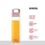 NEO Borosilicate Glass Water Bottle with Pink Handle for Fridge and Office 550ml, 5 image