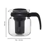 Borosil Carafe Flame Proof Glass Kettle with Infuser 1L, 3 image