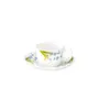 Borosil Lavender Cup and Saucer Set 140ml 12-Pieces White, 2 image