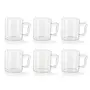 Borosil Vision Tea N Coffee Glass Mug Set of 6 - Microwave Safe Yellow Handle 190 ml, 3 image