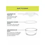 Borosil Klip N Store Microwave & Oven Safe Glass Storage Container 400 ml Round With Air Tight Lid, 6 image