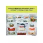 Borosil Klip N Store Microwave & Oven Safe Glass Storage Container 400 ml Round With Air Tight Lid, 7 image