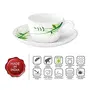 Borosil Green Hub (LH) Cup and Saucer Set 140ml 12-Pieces White, 4 image