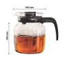 Borosil Carafe Flame Proof Glass Kettle With Stainer 1L, 4 image