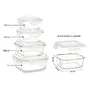 Borosil Klip N Store Microwave & Oven Safe Glass Storage Container 1 L Square with Air Tight Lid, 3 image