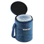 Indigo Glass Lunch Box Set of 3 400 ml Microwave Safe Office Tiifin, 12 image