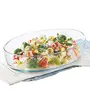Borosil Oval Baking Dish 700 ml Transparent + Basics Glass Mixing Bowl with lid - Set of 2 (900ml) Oven and Microwave Safe, 2 image