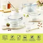 Borosil Glass Mixing Bowl with lid - Set of 2 900 ML Oven and Microwave Safe, 7 image