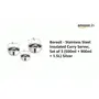 Borosil Stainless Steel Insulated Curry Server Set of 3 (500ml + 900ml + 1.5L) Silver, 3 image