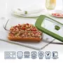 Borosil Glass Square Dish with Green Lid Oven and Microwave Safe 2.2L, 2 image