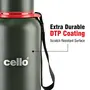 Cello Duro Tuff Steel Series- Kent Double Walled Stainless Steel Water Bottle with Durable DTP Coating 900ml Military Green, 4 image