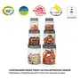 Cello Checkers Plastic PET Canister Set 6 Pieces Clear Safe Plastic Capacity - 300ml+650ml+1200ml x 02 Each, 5 image