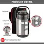 Cello Fredo Stainless Steel Double Walled Lunch Box with 3 containers Insulated (420mlx2 720ml) 3pcs Silver, 3 image
