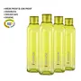 Cello Venice Exclusive Edition Plastic Water Bottle Set 1 Litre Set of 4 Yellow, 2 image
