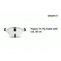 Pigeon Tri Ply Stainless Steel Kadai with Lid (Silver 20 cm), 2 image