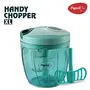 Pigeon XL Handy and Compact Chopper with 5 Stainless Steel blades and 1 Plastic Whisker for Effortlessly Chopping Vegetables and Fruits (Green 900 ML 14298), 3 image
